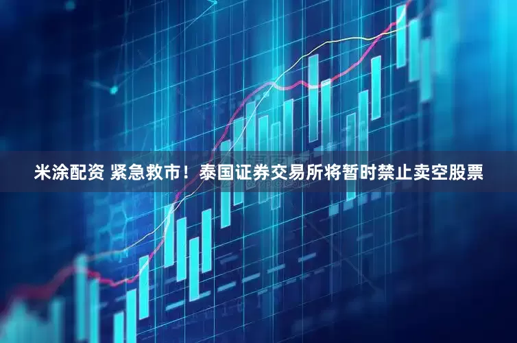 米涂配资 紧急救市！泰国证券交易所将暂时禁止卖空股票